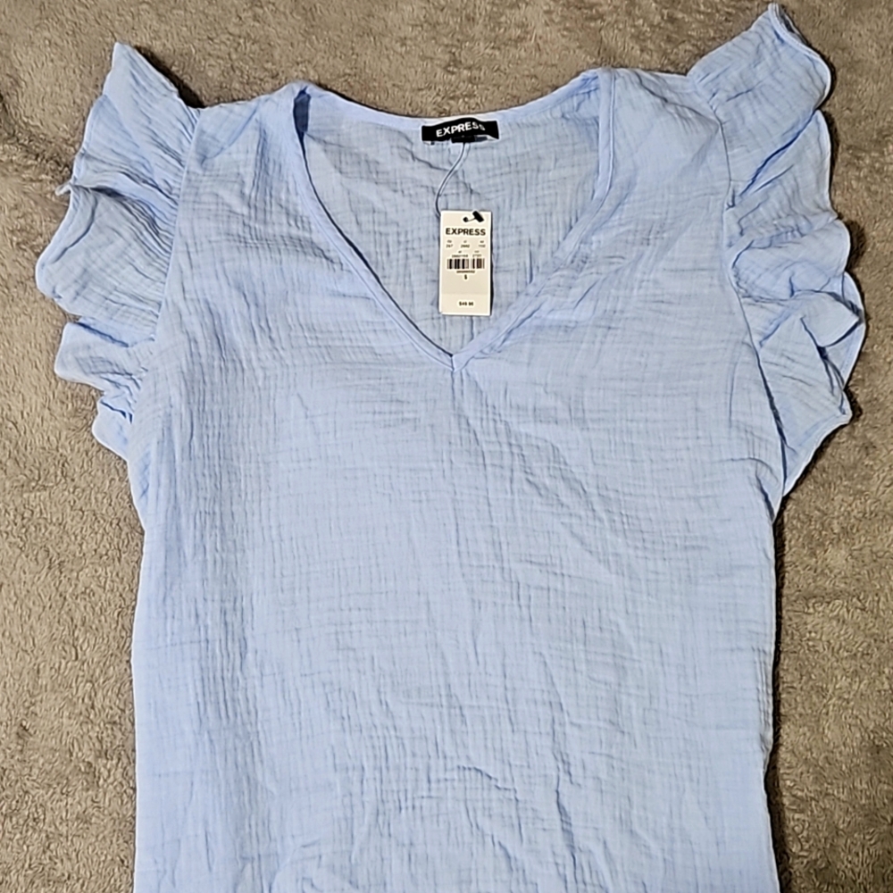 Express light blue blouse